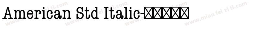American Std Italic字体转换